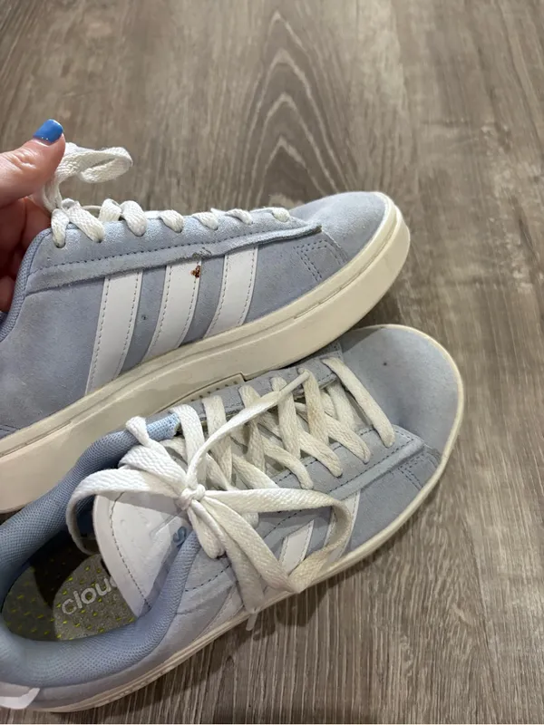 adidas Light Blue and White Sneakers - Image 2