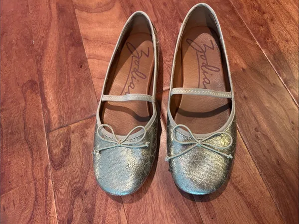 Zodiac Metallic Gold Bowed Ballet Flats Size 7 - Image 8