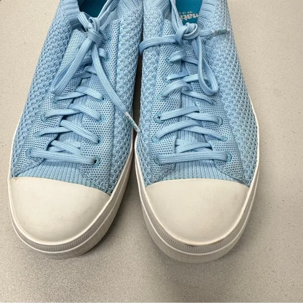 Native Blue Lightknit Lace Up Platform Sneakers Womens 13 Comfort Shoes Casual - Image 5