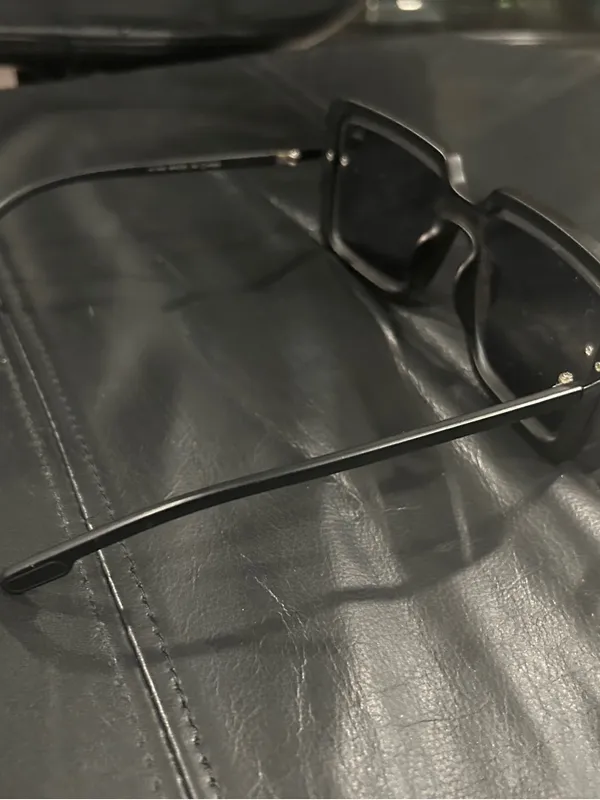 Oversized Square Sunglasses in Black - Image 8