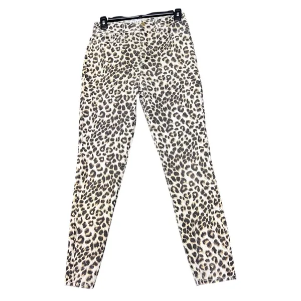 Frame‎ Womens Size 27 Ali High Rise Cigarette Leopard Print Jeans Trendy Chic - Image 2