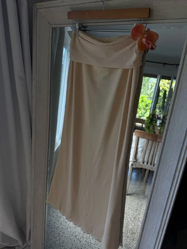 White Fox Boutique Among The Flowers Maxi Skirt Lemon - Image 6