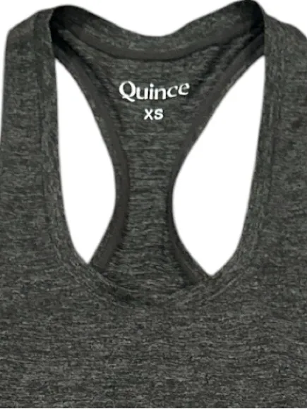 Quince Flowknit Ultra Soft Performance Racerback Tank Heather Grey XS - Image 4