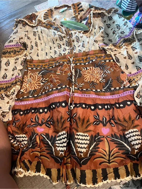 NWT Farm Rio Ainika Floral Ruffled Mini Dress - Image 14