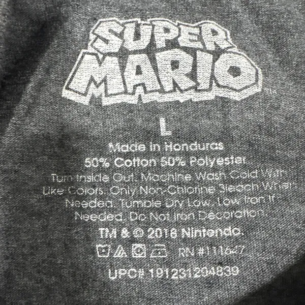 Super Mario Periodic Table Graphic T-Shirt Short Sleeve Tee Size L Casual Gamer - Image 4