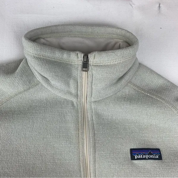 Patagonia women's medium better sweater off white cream 1/4 zip pullover outdoor - Image 5