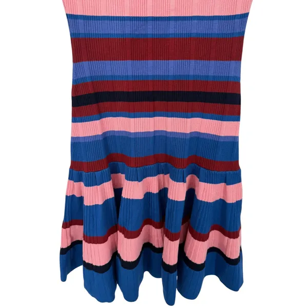 NWT Anthropologie Maeve Beca Ribbed Sweater Fit & Flare Striped Mini Dress Sz M - Image 11