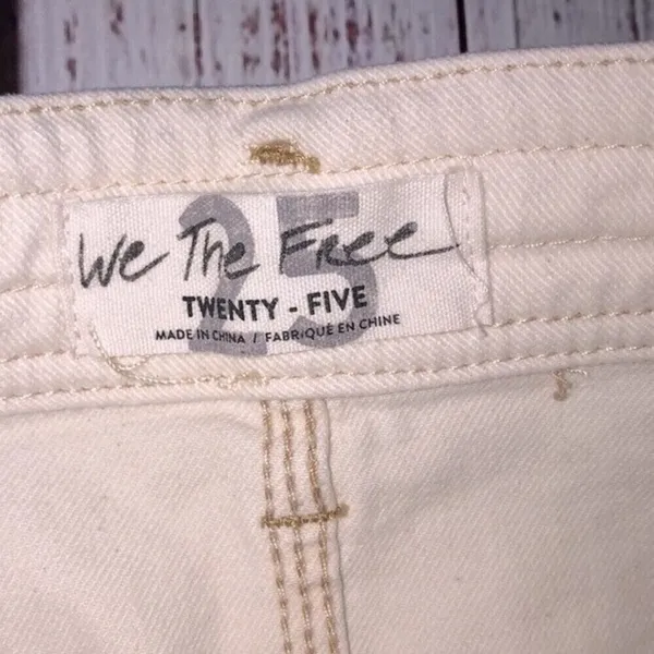 We the Free ivory color jean skirt size 25 - Image 4