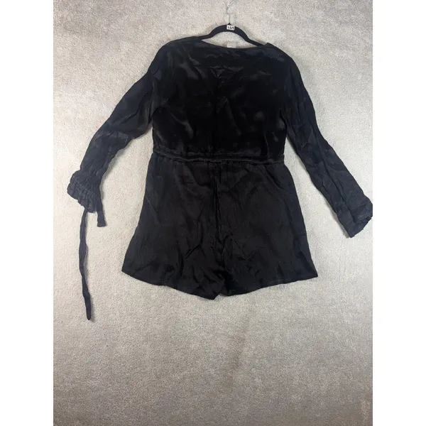 third‎ form black long sleeve one piece romper satin medium - Image 10