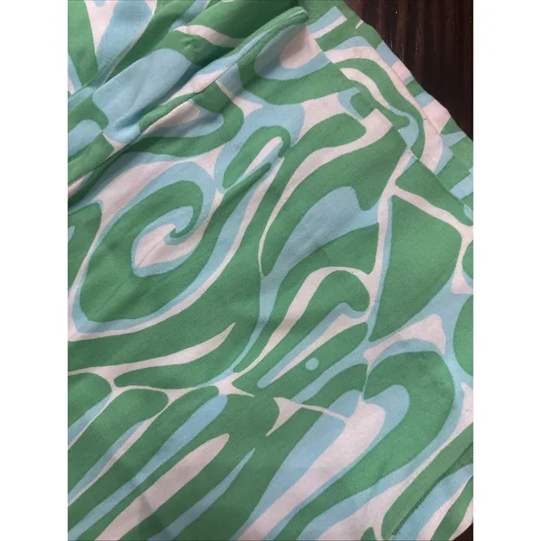 Lilly Pulitzer Cambridge Pullon Palazzo Pants Finders Keepers Blue Green Xl - Image 3
