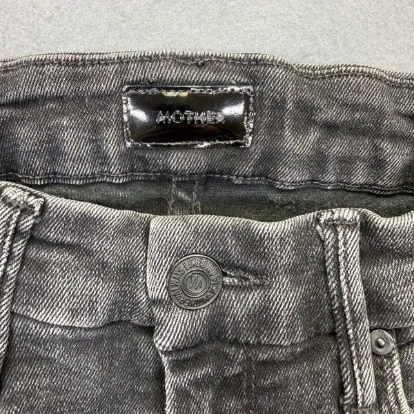 MOTHER High Waisted Looker Ankle Fray Night Hawk Skinny Jeans Gray‎ 23 READ - Image 10