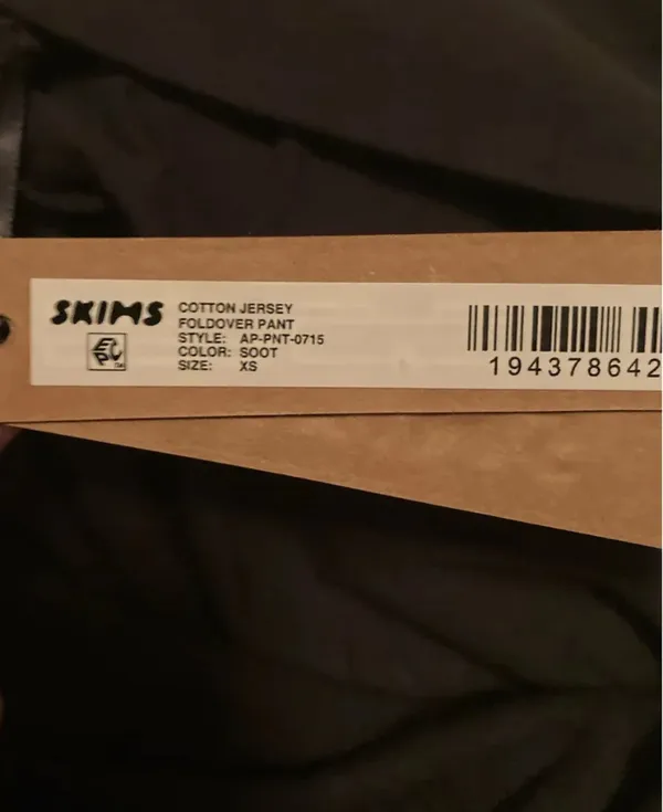 SKIMS Cotton Jersey Foldover Pants XS - Image 6