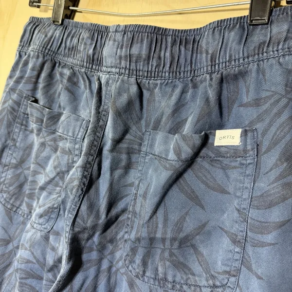 Orvis Women's‎ Jogger Pants Medium Blue Leaf Print Lyocell Elastic Waist - Image 7