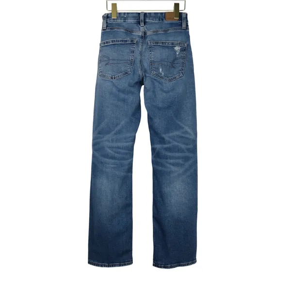 American Eagle Curvy Straight Jeans Ripped High Rise Straight Leg Jeans Size 2 - Image 5