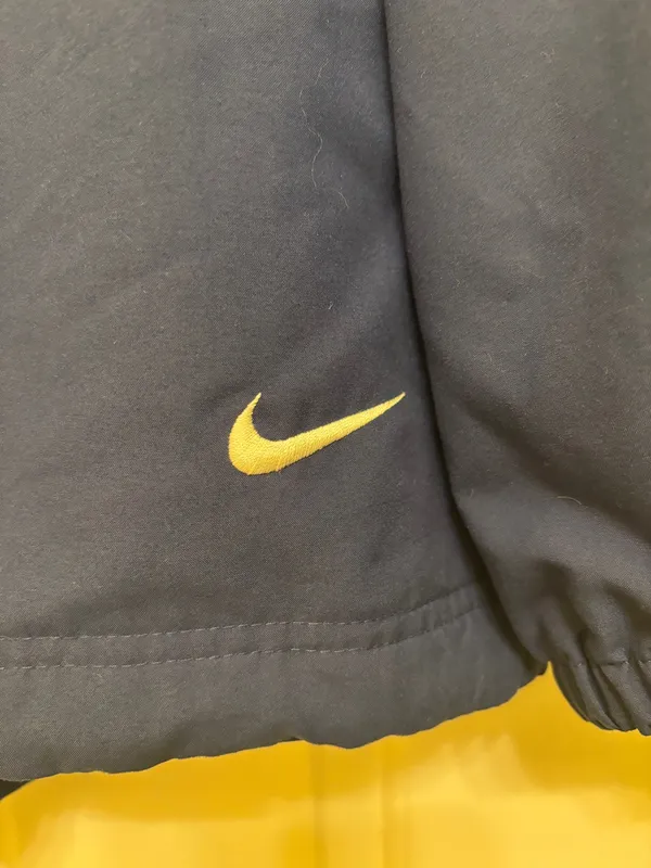 Nike Blue and Black Windbreaker White Stripe 90s Performance Jacket - Image 4