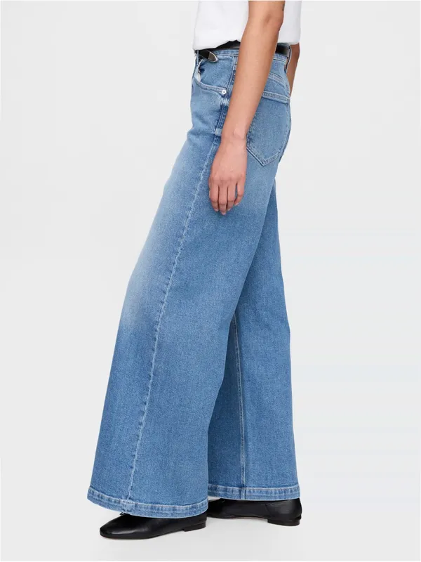 GAP Extra High Rise Stride Wide Leg Jeans Light Indigo Baggy Jeans Size 30 10L - Image 2