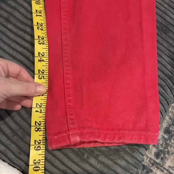 Guess by Georges Marciano Vintage Mid Rise Button Fly Red Jeans - Women's 29 - Image 5