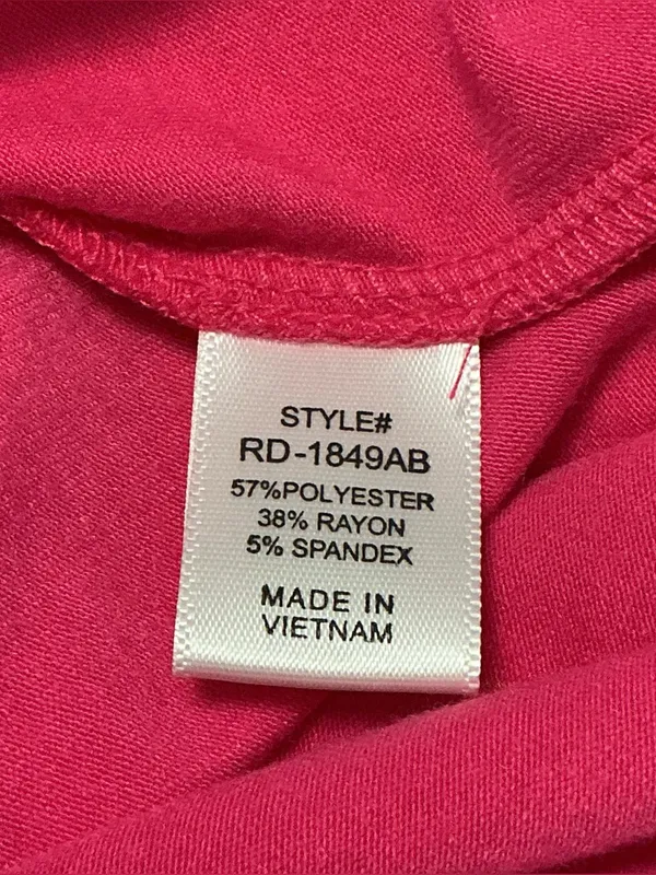 Zenana Hot Pink V-Neck T-Shirt Dress Size L NWT - Image 6