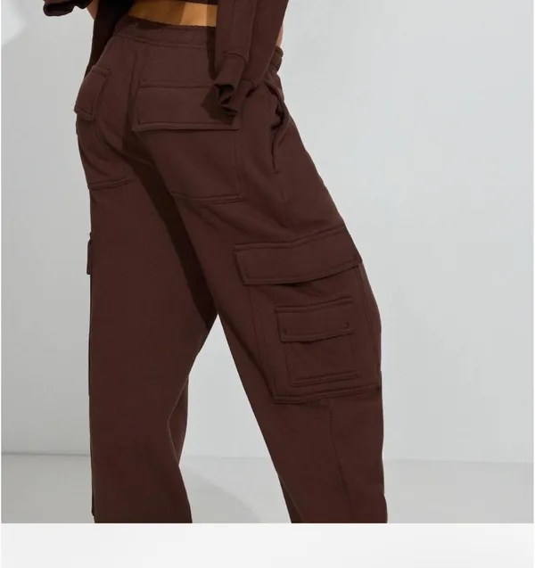 xs garage brown cargo sweatpants - Image 2