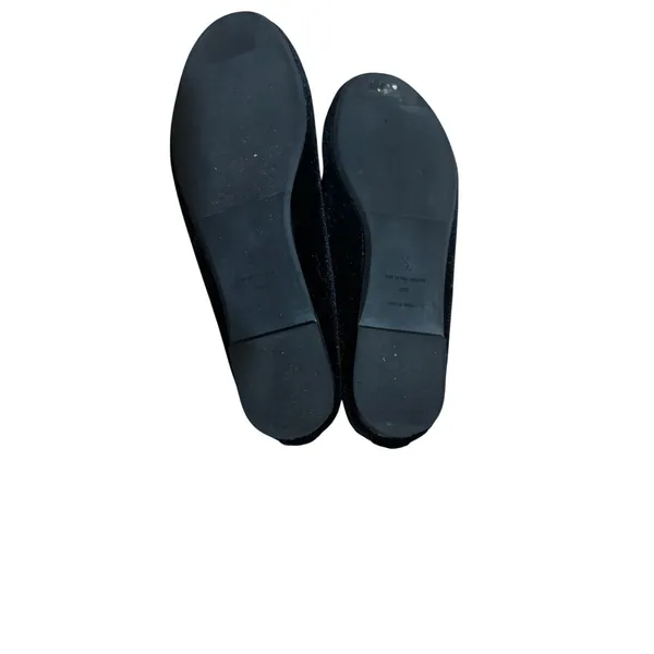 Sappun Black Teal Velvet Mary Jane Ballet Flats Buckle Strap Size Approx US 6.5 - Image 4