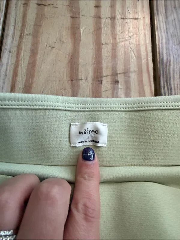 Wilfred sage green wrap mini skirt S - Image 2