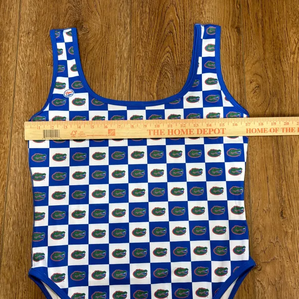 Dyme Lyfe Florida Gators Bodysuit Swimsuit XL Blue White Checkered NCAA Fan Gear - Image 2