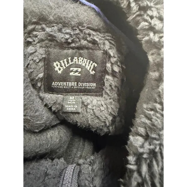 Billabong Adventure Division Switchback Zip Fleece Jacket‎ Green Black womens M - Image 6