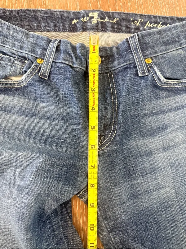 7 For All Mankind Women’s Dark Blue Bootcut Jeans - Image 7