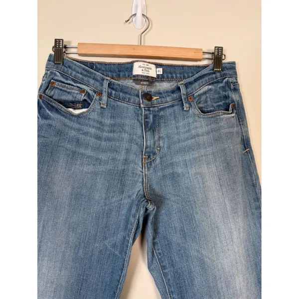 Abercrombie Fitch Emma Bootcut Jeans Medium Wash‎ Stretch Womens 8L - Image 2