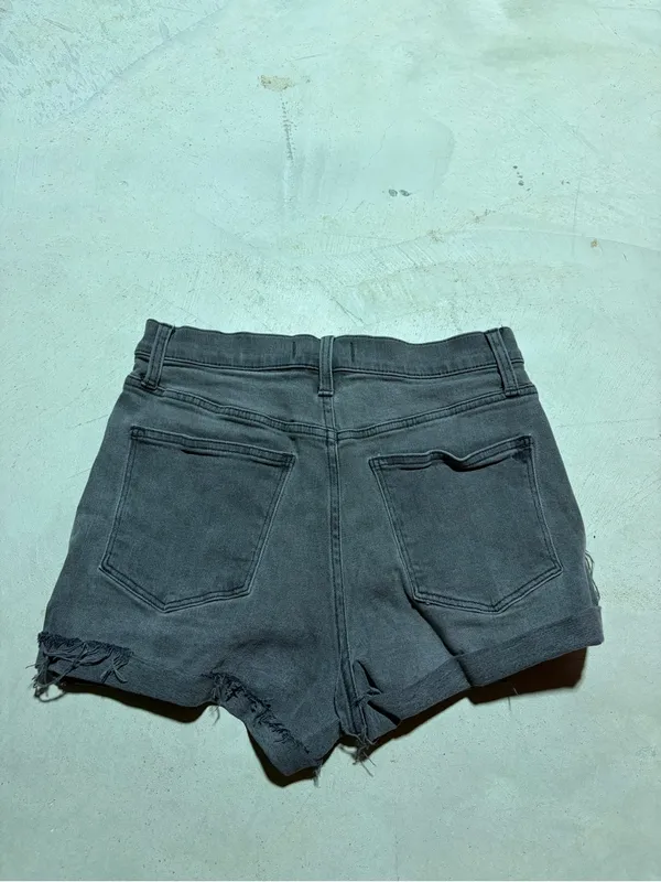 Madewell high-rise Washed Black Denim Cutoff Shorts 27 - Image 6