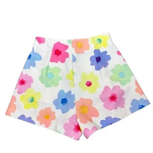 NWT White Fox Sunshine On My Mind Shorts‎ White Multicolor Floral Size Small - Image 3