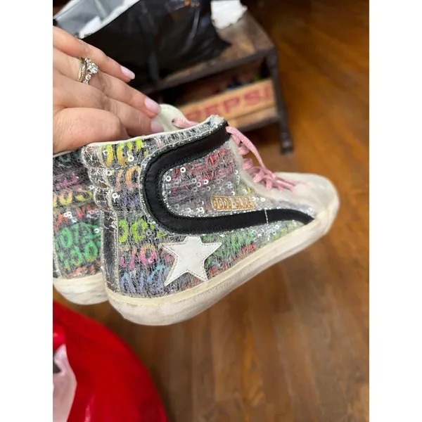 Golden Goose Slide high-top sneakers multicolored sequin details 40 - Image 5