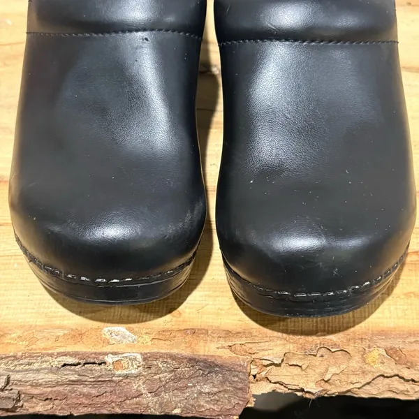 Dansko Black Leather Clogs‎ size 40/US 9.5-10 B83 - Image 5
