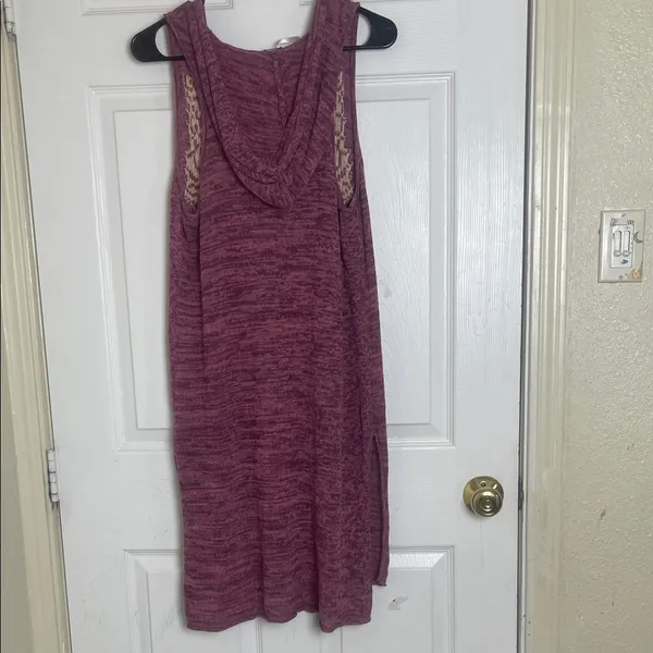 Free people Sleeveless Maroon Tunic with Beige Pattern - Image 2