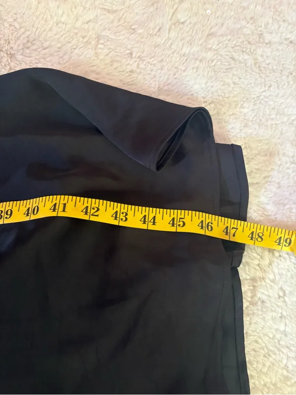 Lulus Marietta Black Satin Rhinestone Sleeveless Midi Dress Size Large Formal - Image 8