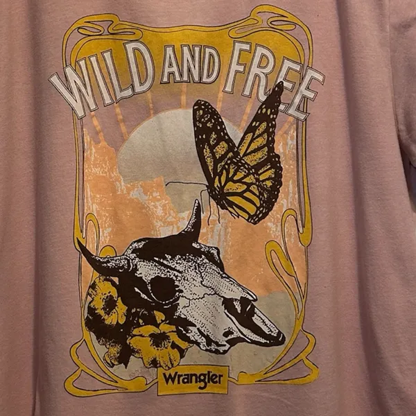 Wrangler Women’s Graphic Wild & Free Tee Large - Image 4