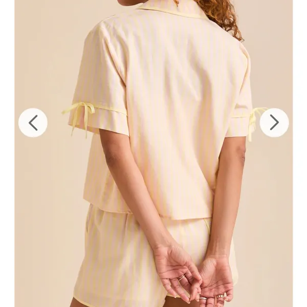 NEW Altar’d State Butter Yellow and Pink Striped Lounge Set Size XXL NWT - Image 6