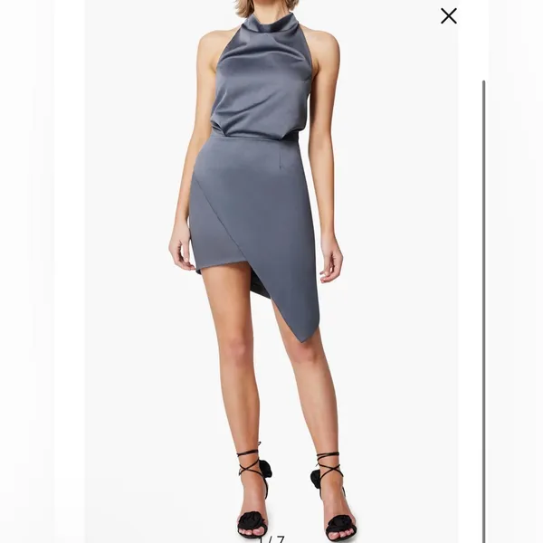 New! Elliatt‎ Camo Asymmetric Satin CocktailDress Sz Large - Image 2