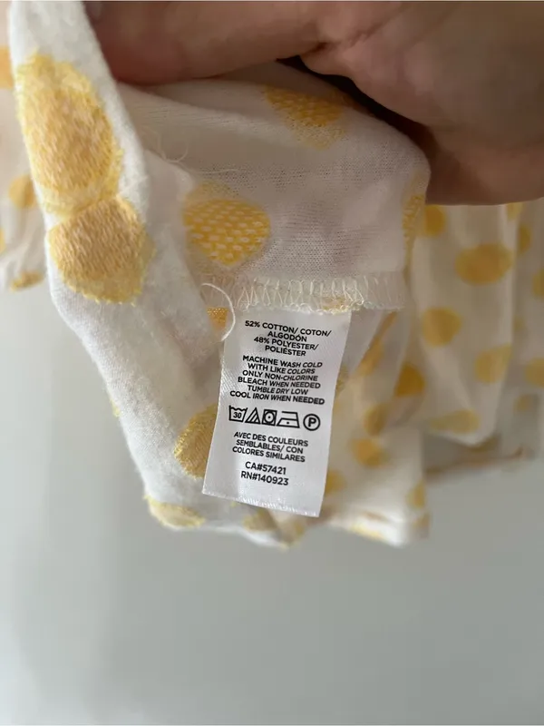 Loft Yellow Polka Dot Peplum Blouse Medium Brunch Spring Feminine Office Career - Image 4