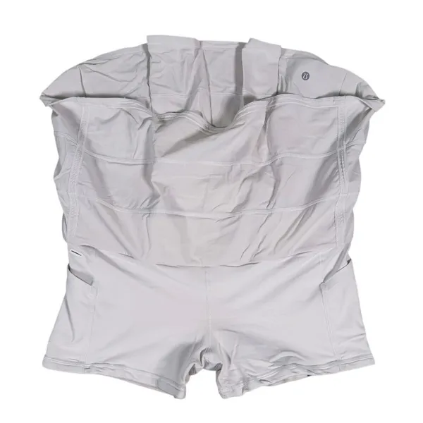 Lululemon Pace Rival Mid Rise Skort Size 10 Long White Tennis Running Pockets - Image 4