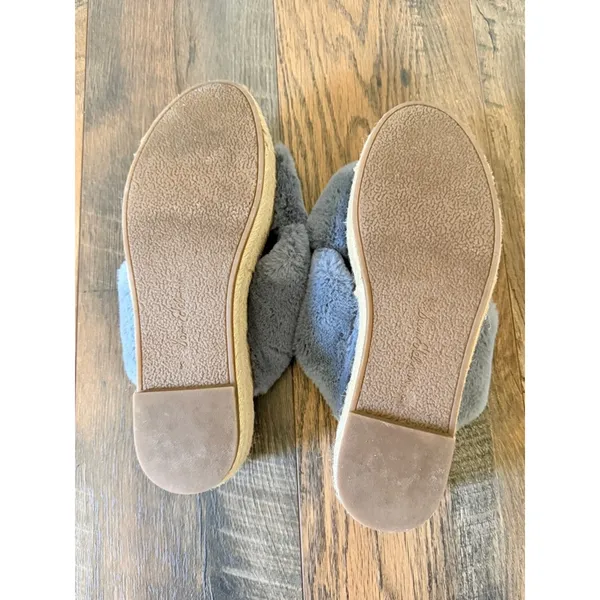 8.5 Sam edelman Zia Faux Fur espadrille wedge sandals mules coastal bohemian - Image 6