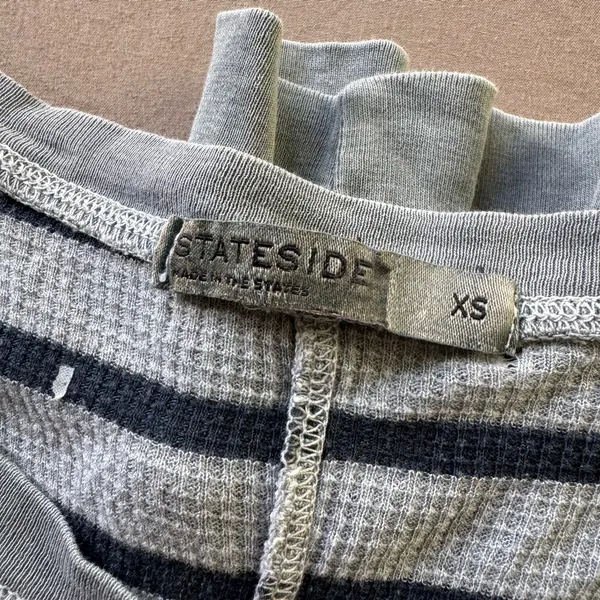 Stateside Striped Thermal Henley Tee - Image 6