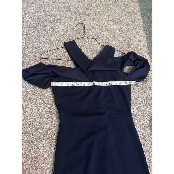 Lulus Navy Blue Sleeveless Bodycon Dress Criss Cross Off Shoulder S‎ - Image 6