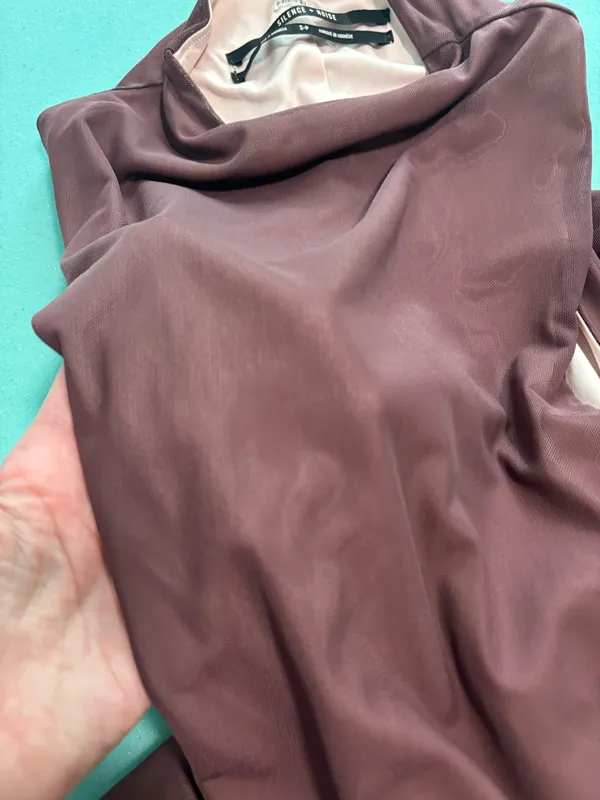 Brown midi mock neck dress - Image 5