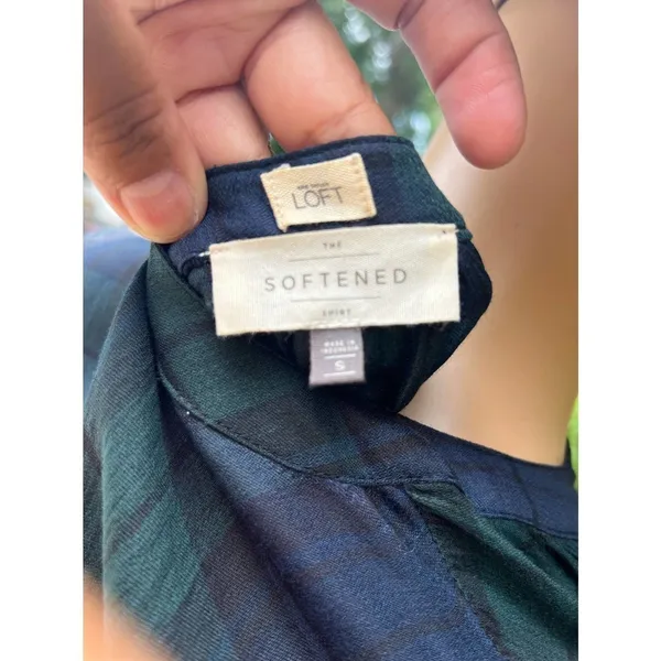 Womens AnnTaylor Loft Preppy Softened plaid Tunic Small - Image 8