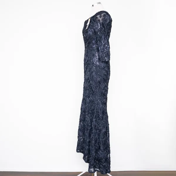 XSCAPE‎ | Sequin Embellished Off-The-Shoulder 3/4-Sleeve Gown - Image 6