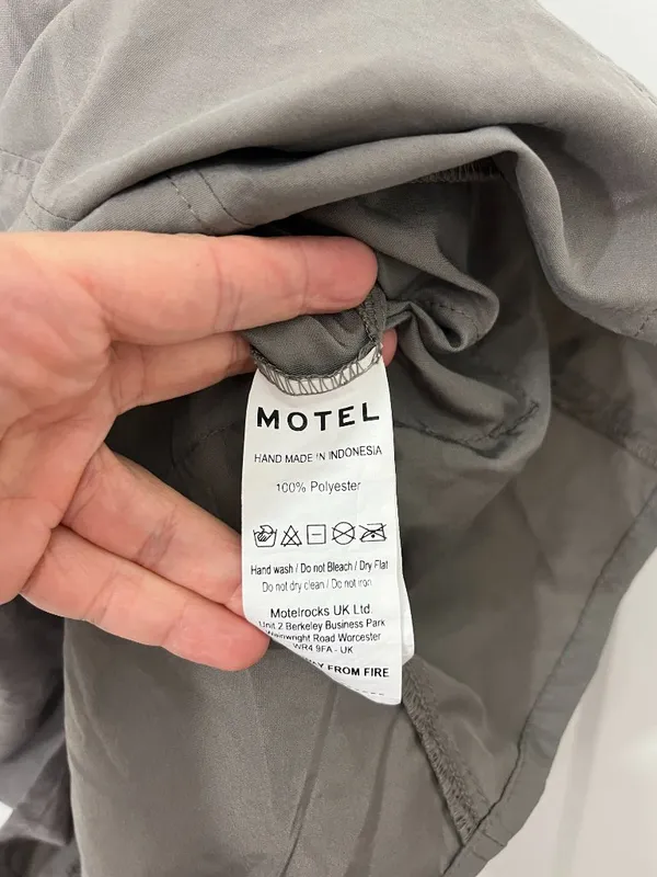Motel Rocks XS Extra Small Gray Schmidt Cargo Mini Dress - Image 7