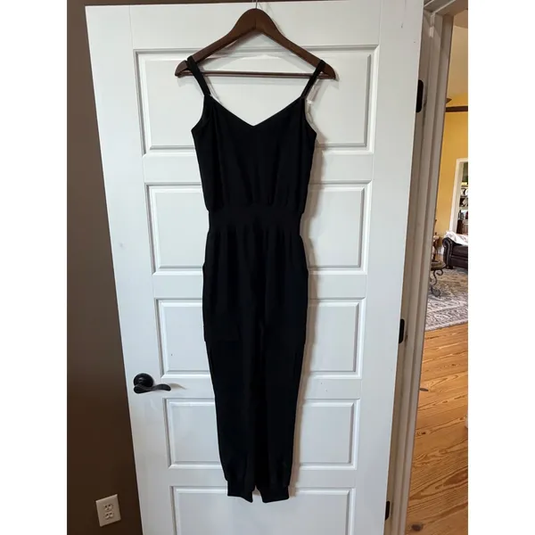 Cinq a Sept Black Jumpsuit Cargo Pocket XS Minimalist Casual - Image 8