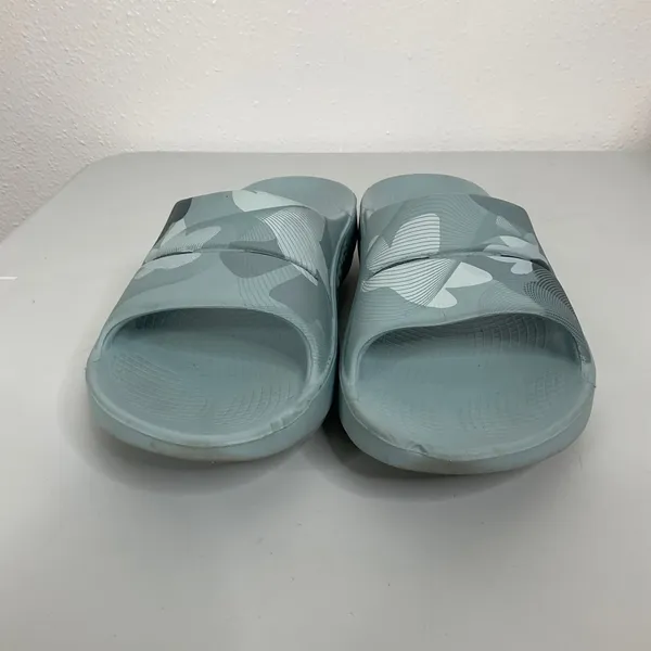 OOFOS OOahh Sport Flex Recovery Slides Blue Camo‎ Mens 6 Womens 8 EU 39 Sandals - Image 2