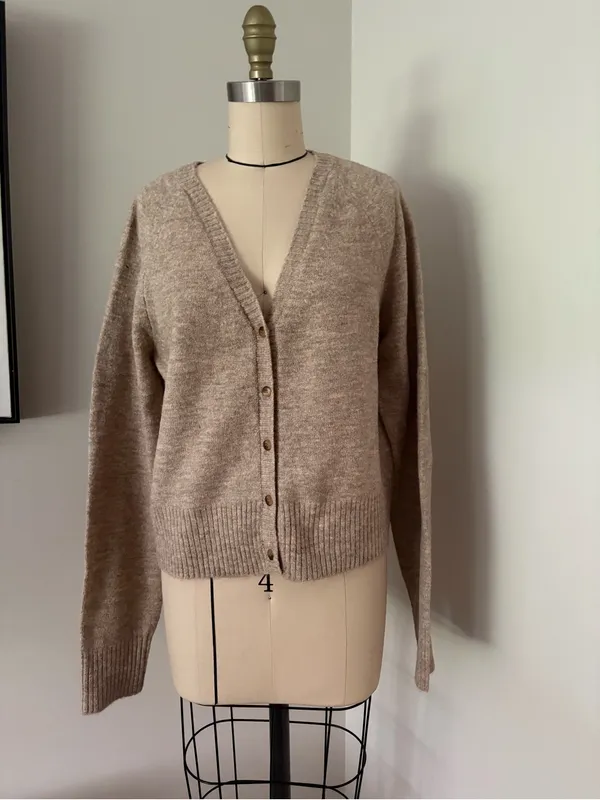 Free People School Girl Cardigan Feather Gray Size Large - Image 4